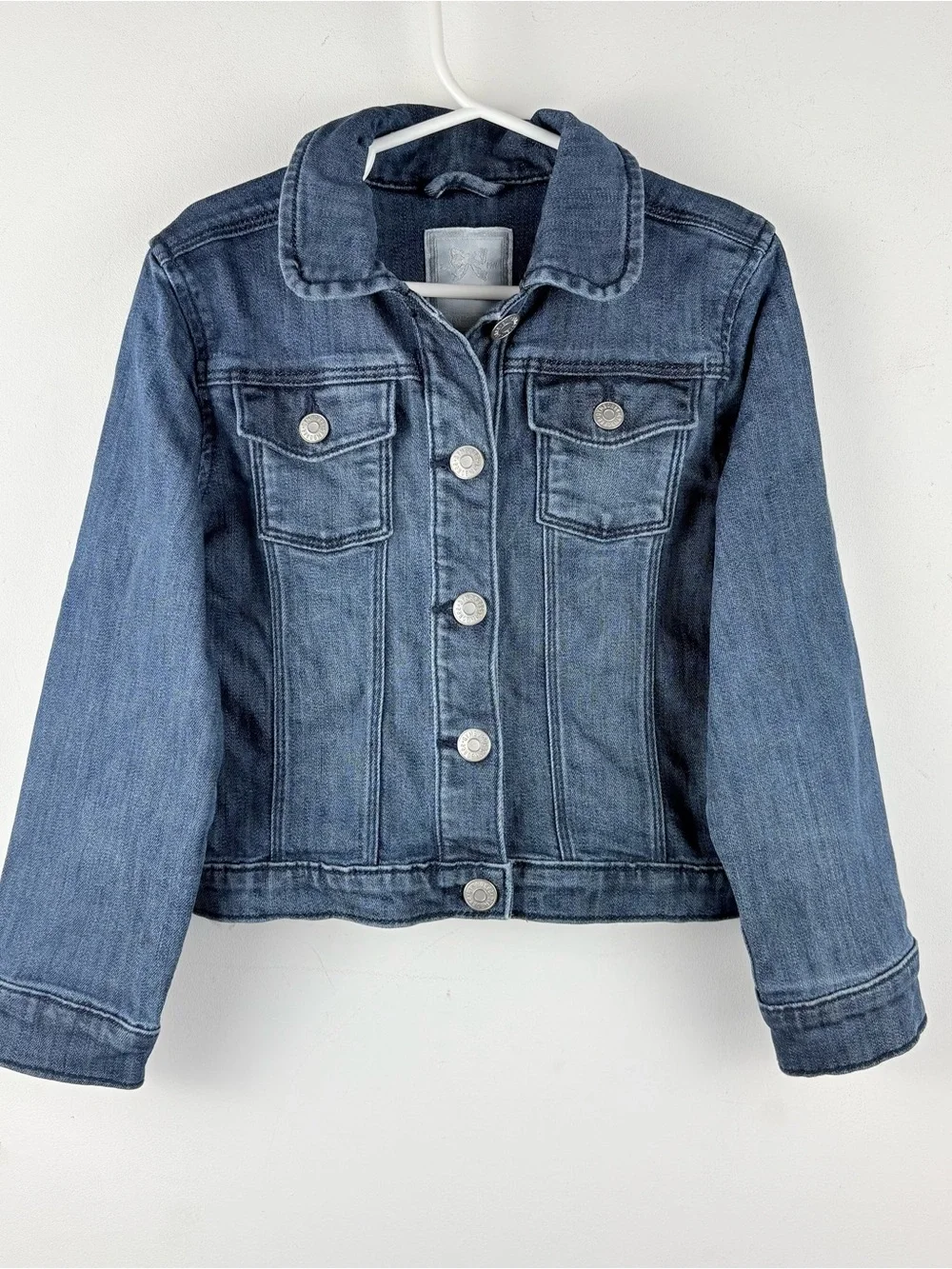 Gymboree Girls Blue Denim Jacket Button Front Pockets Small 5 6 Classic Staple